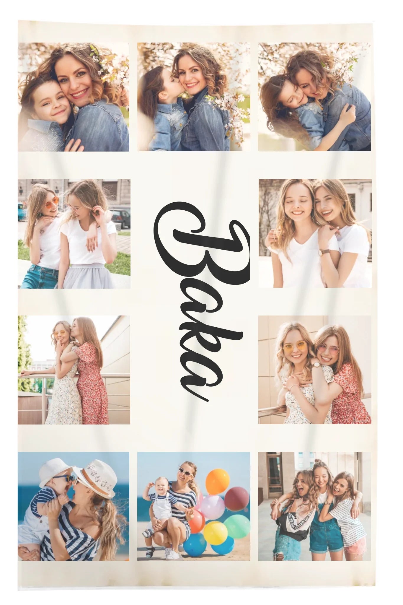 Personalizirana deka s 10 fotografija i prilagodljivim natpisom