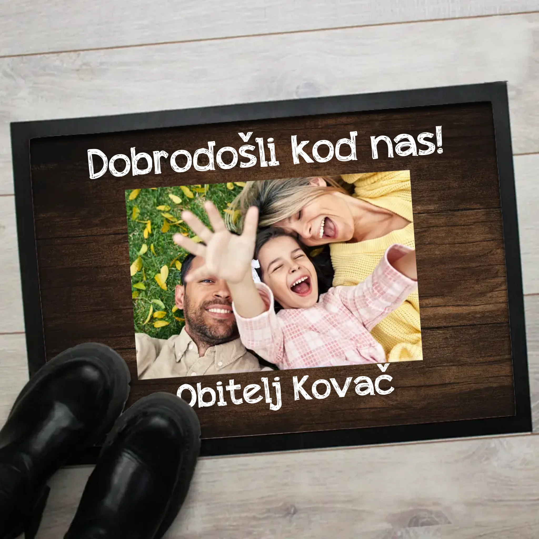 Personalizirani otirač s fotografijom i prilagodljivim natpisom