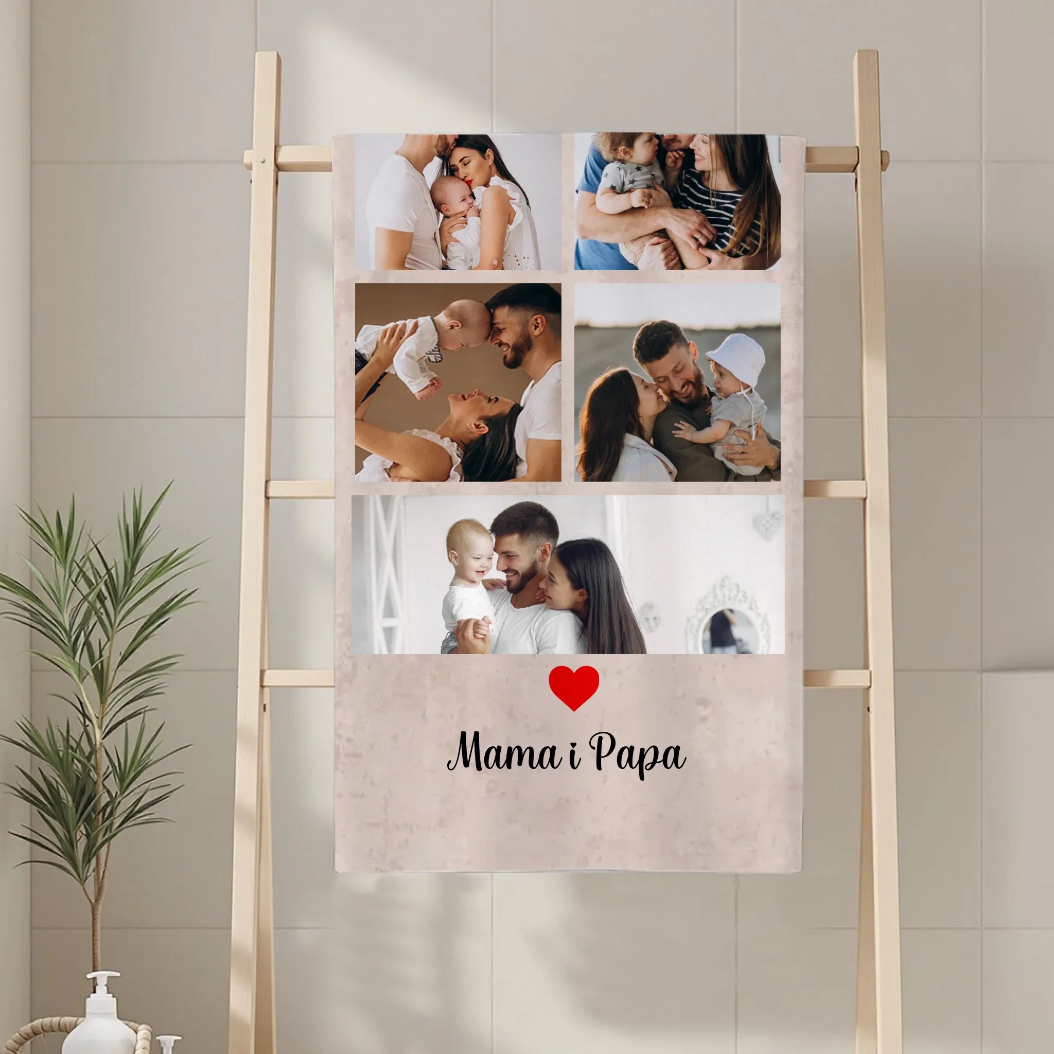 Personalizirani ručnik za plažu s uređivim likom – poklon za žene