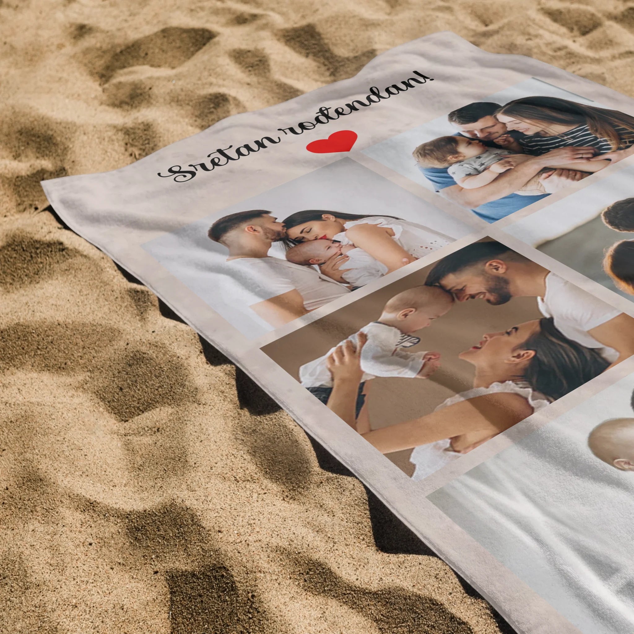 Personalizirani ručnik za plažu s uređivim likom – poklon za žene