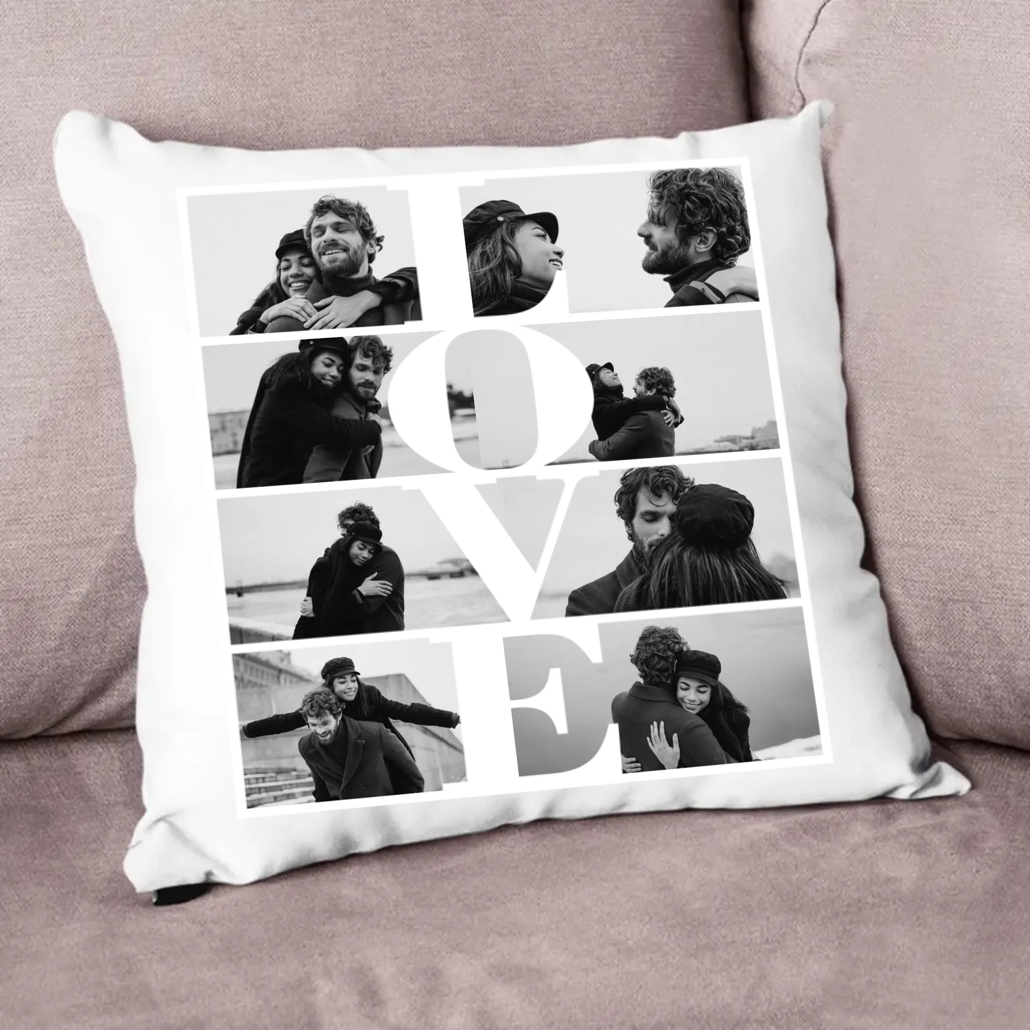 Personalizirani jastuk s natpisom LOVE i vašom fotografijom