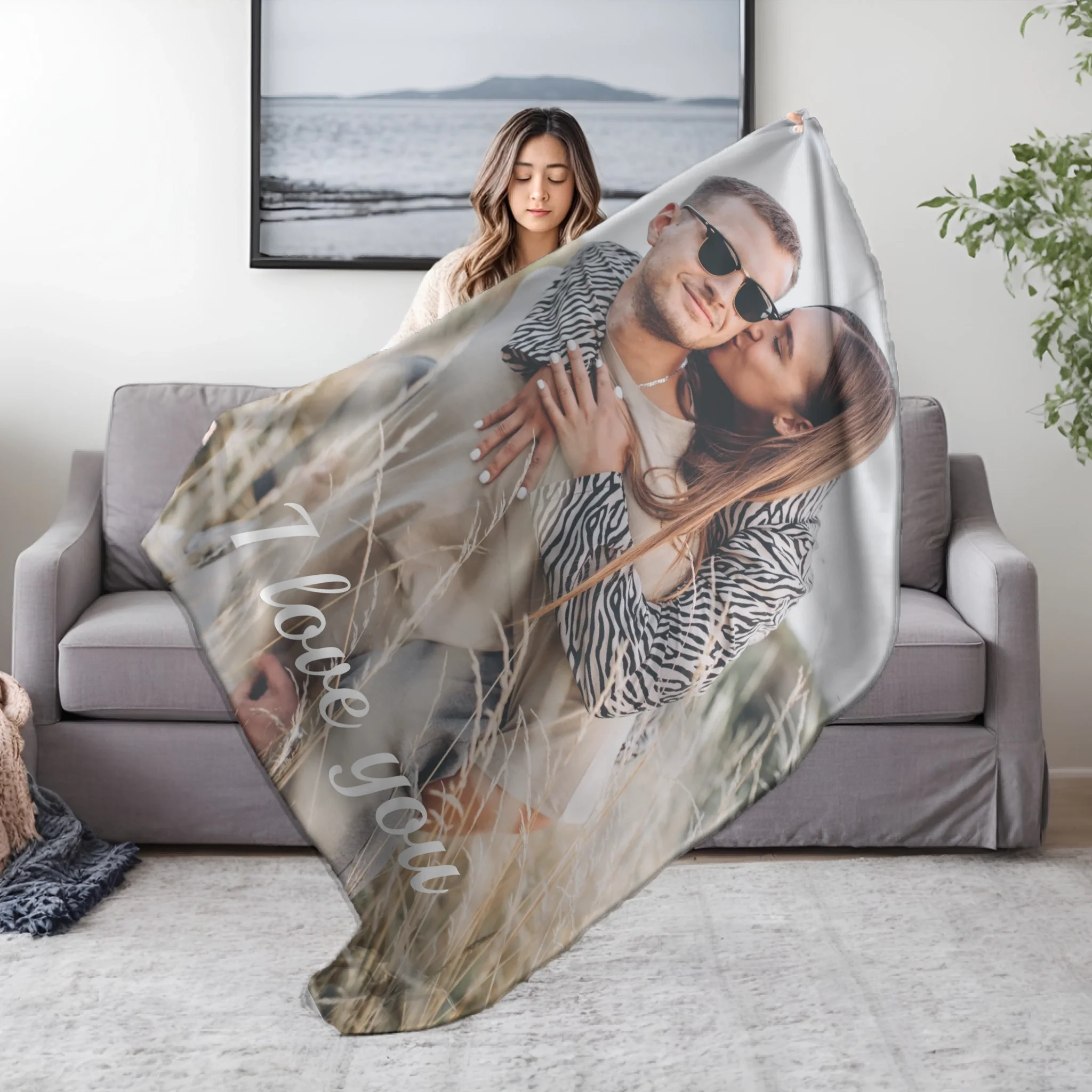 Personalizirana deka s fotografijom i prilagodljivim natpisom
