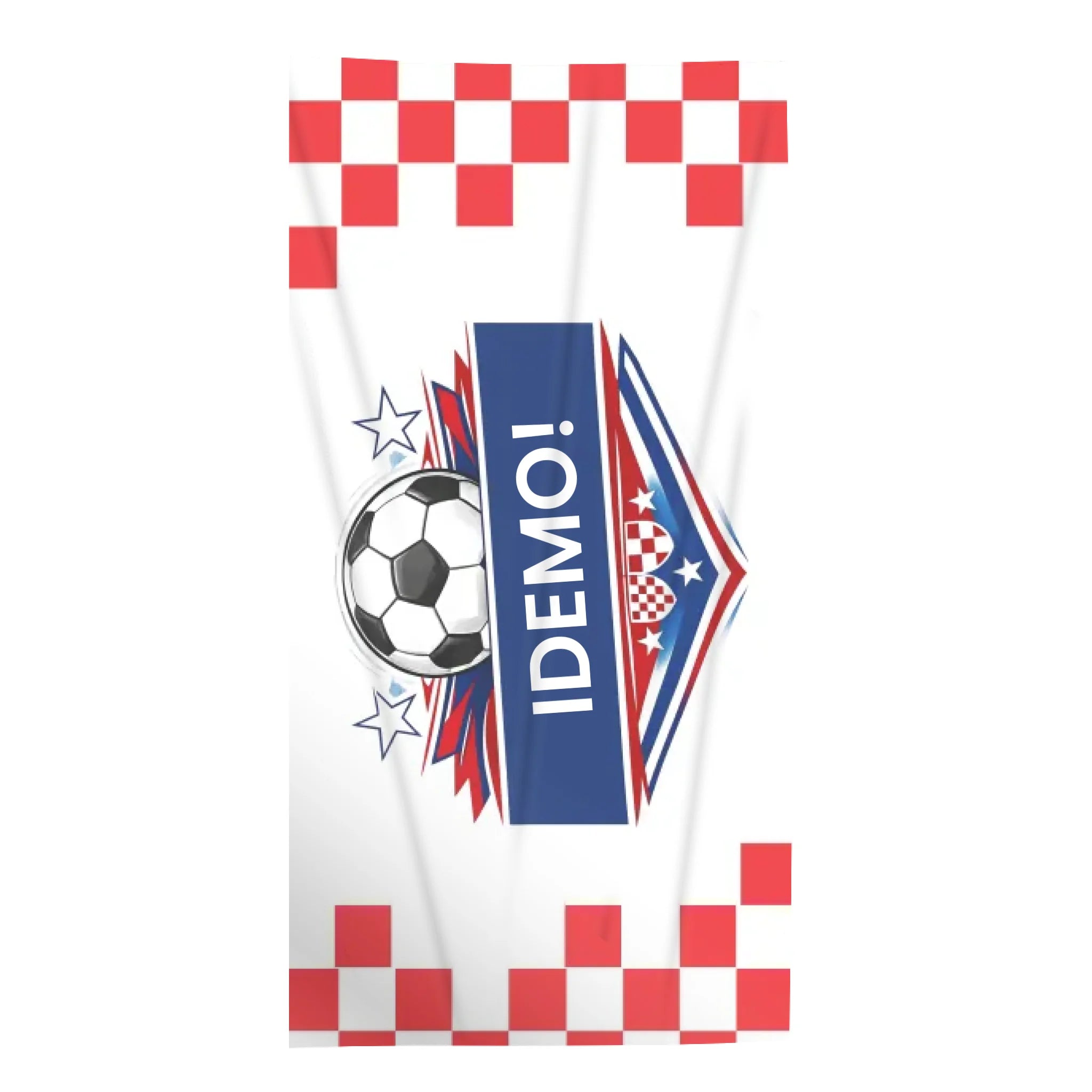 Personalizirani ručnik s hrvatskim nogometnim dizajnom