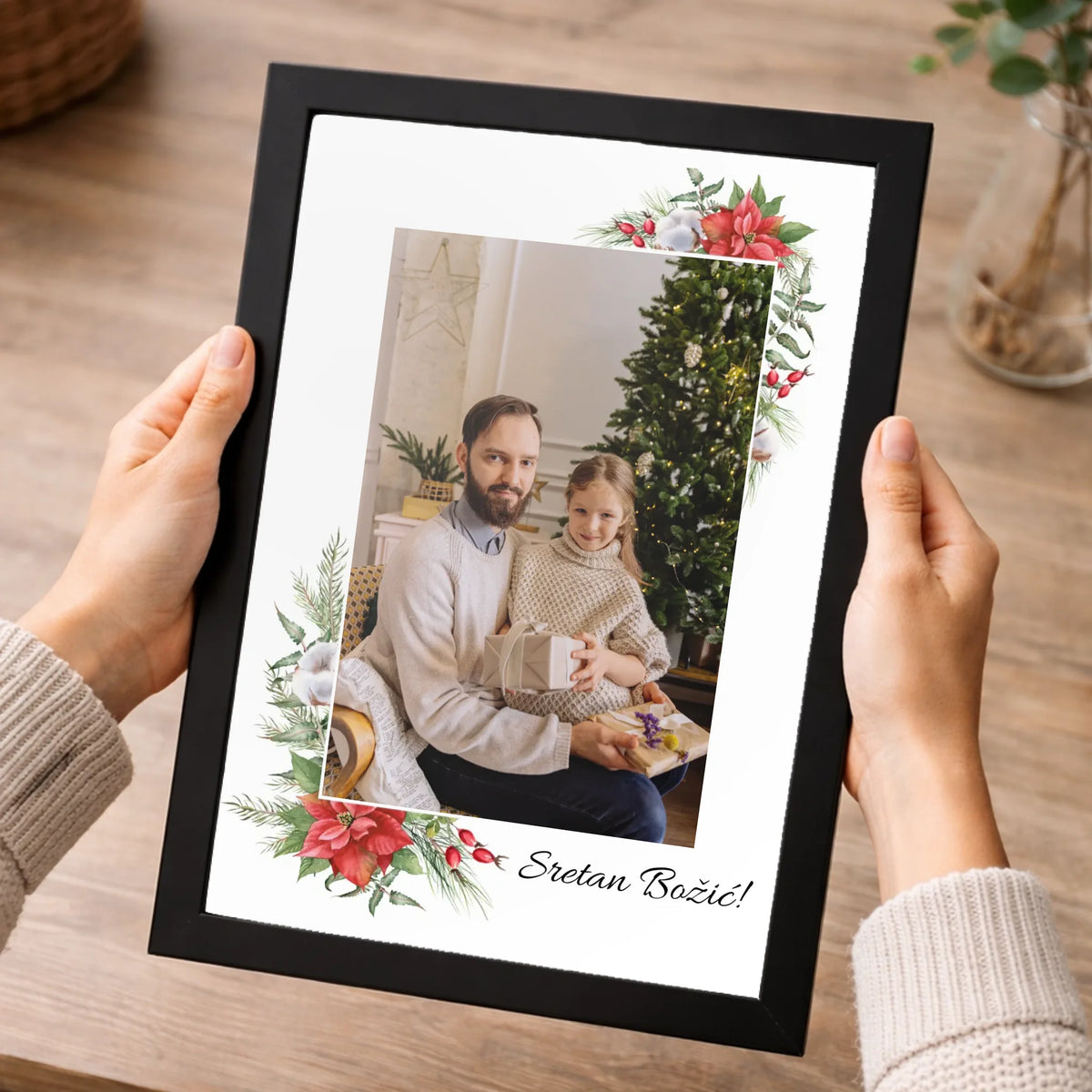Božićni poklon – personalizirana zidna slika s vlastitom fotografijom