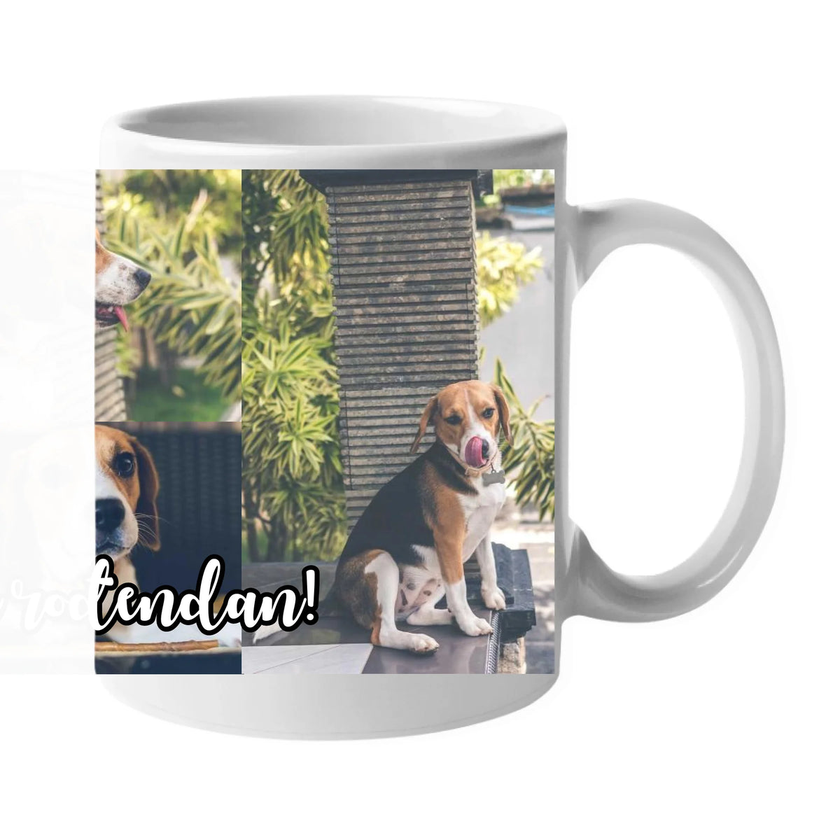 Personalizirana poklon šalica s 4 fotografije i prilagodljivim natpisom