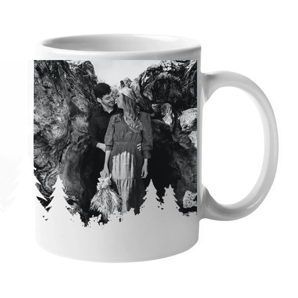 Božićna personalizirana poklon šalica s fotografijom i prilagodljivim natpisom