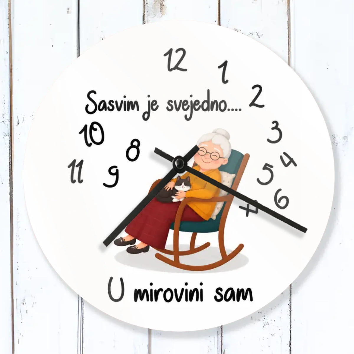 Smiješni poklon zidni sat za umirovljenike