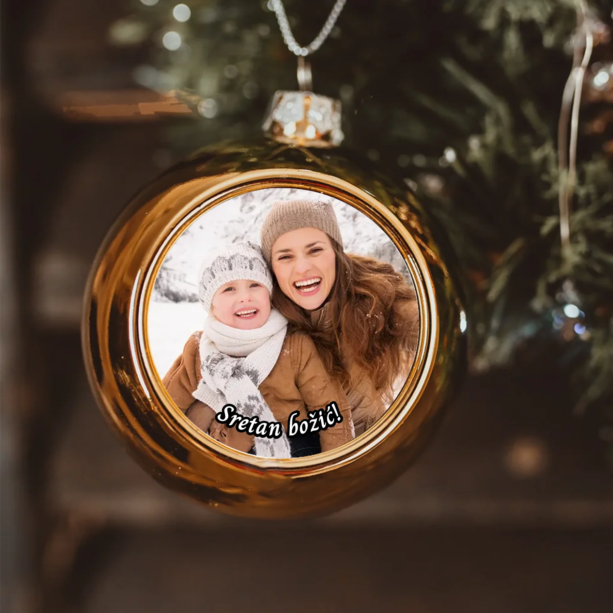 personalizirana božićna kuglica