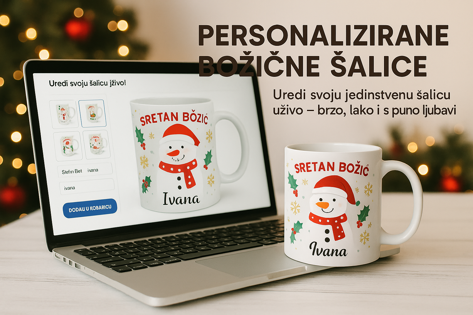 Personalizirane božićne šalice 
