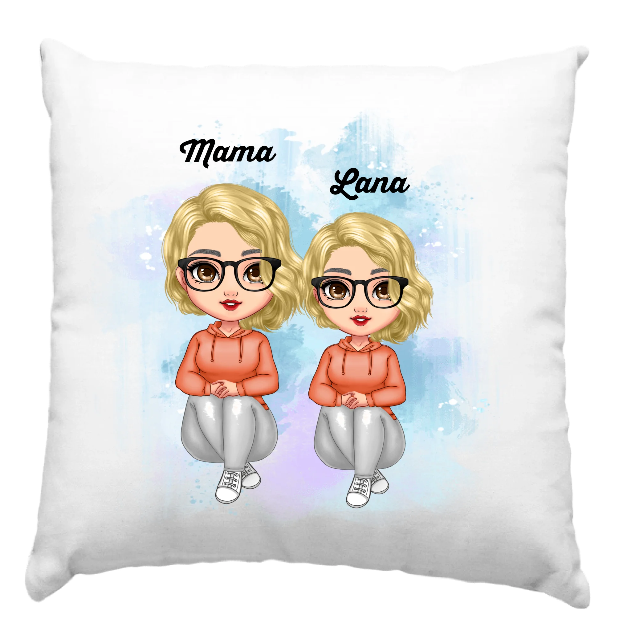 Personalizirani jastuk majka i kći – likovi po želji