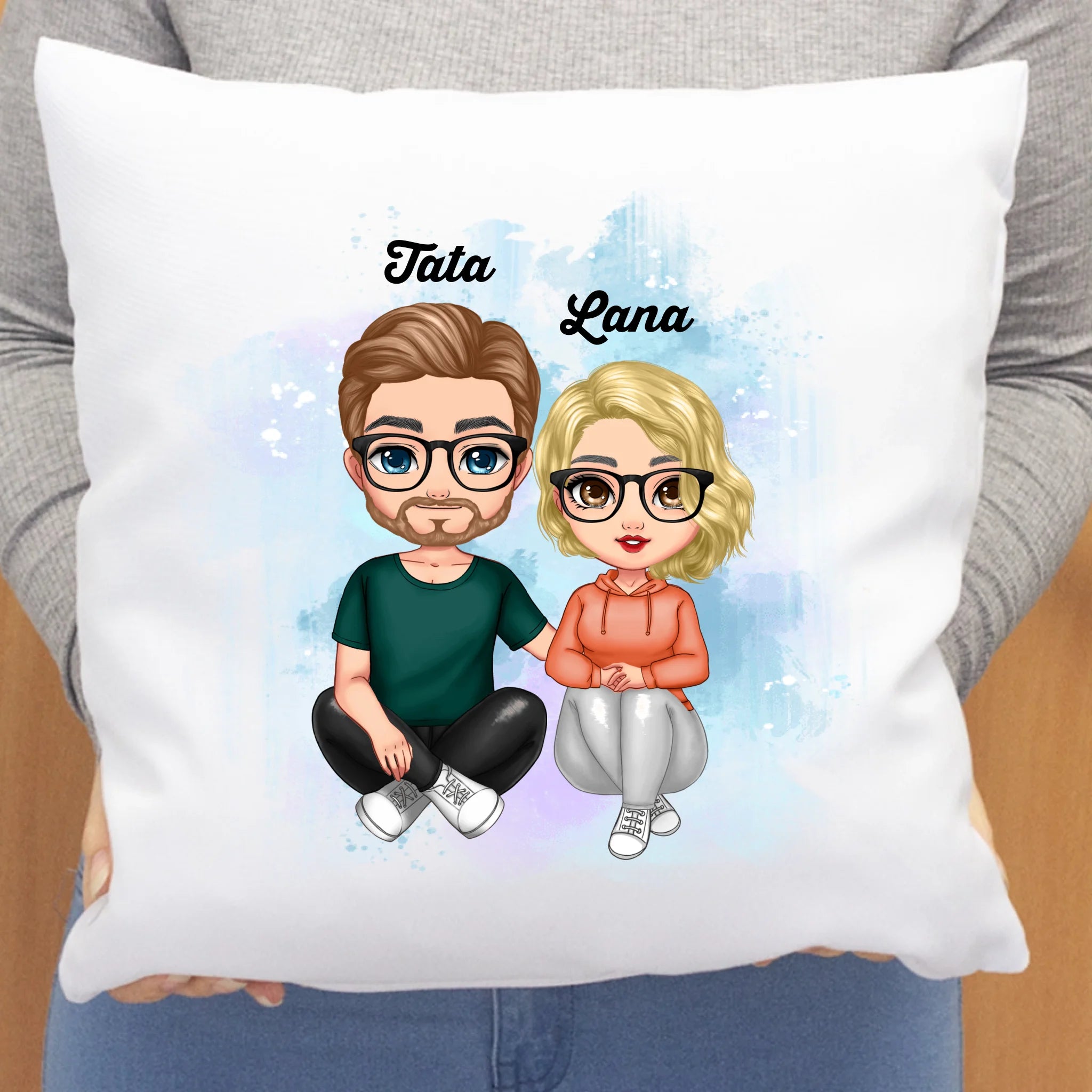Personalizirani jastuk otac i kći – likovi po želji
