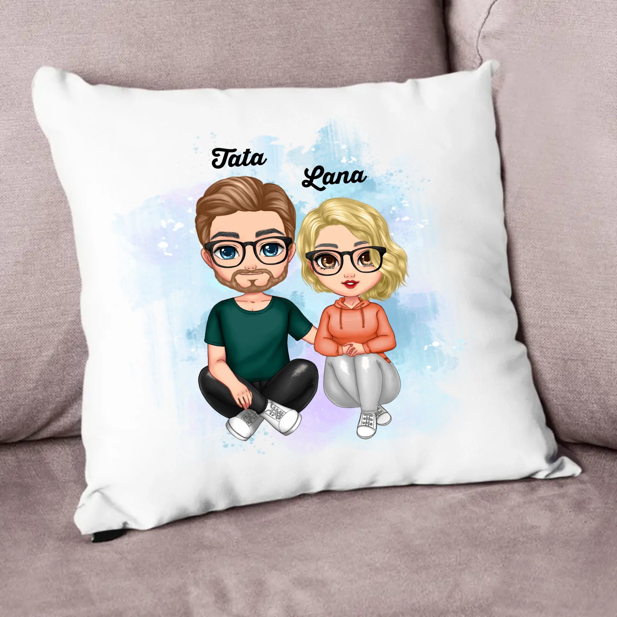 Personalizirani jastuk otac i kći – likovi po želji
