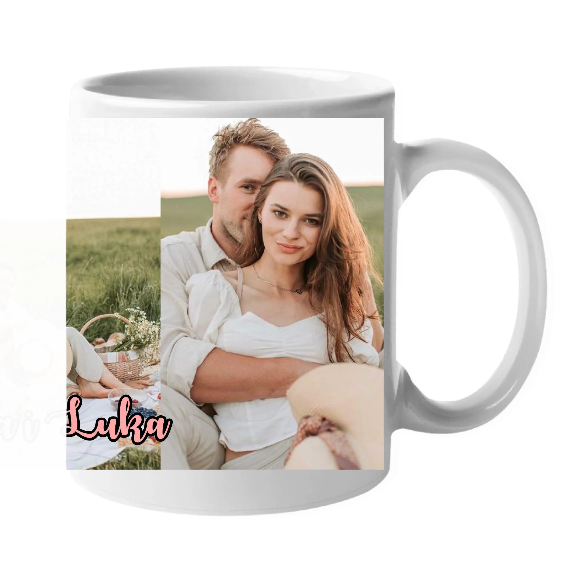 	 Personalizirana šalica s 3 fotografije i prilagodljivim natpisom