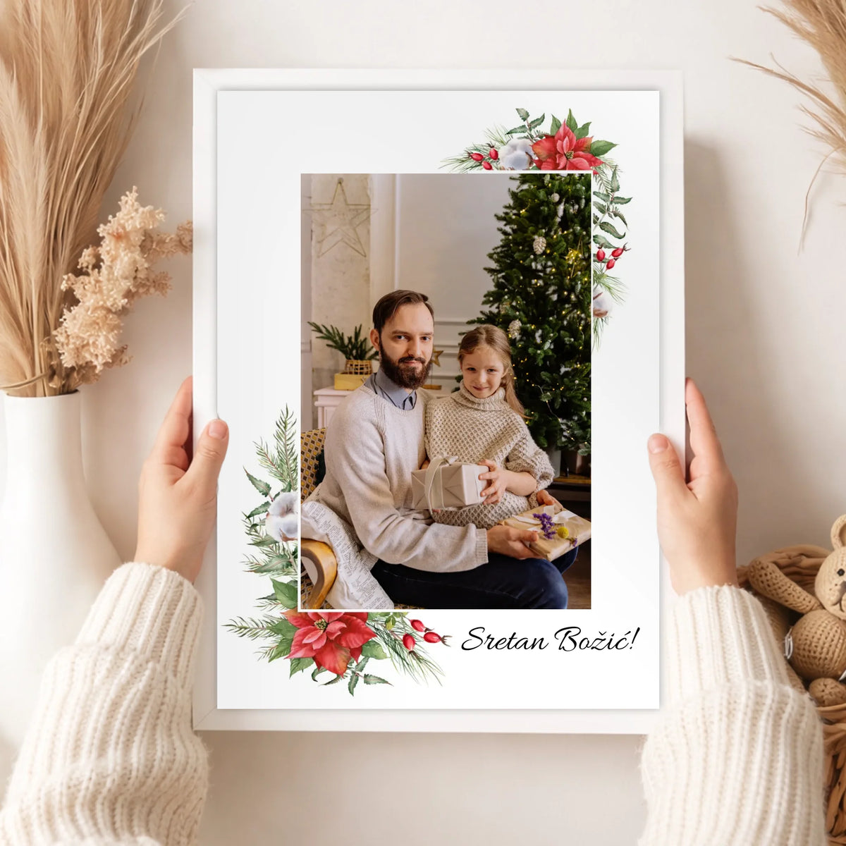 Božićni poklon – personalizirana zidna slika s vlastitom fotografijom