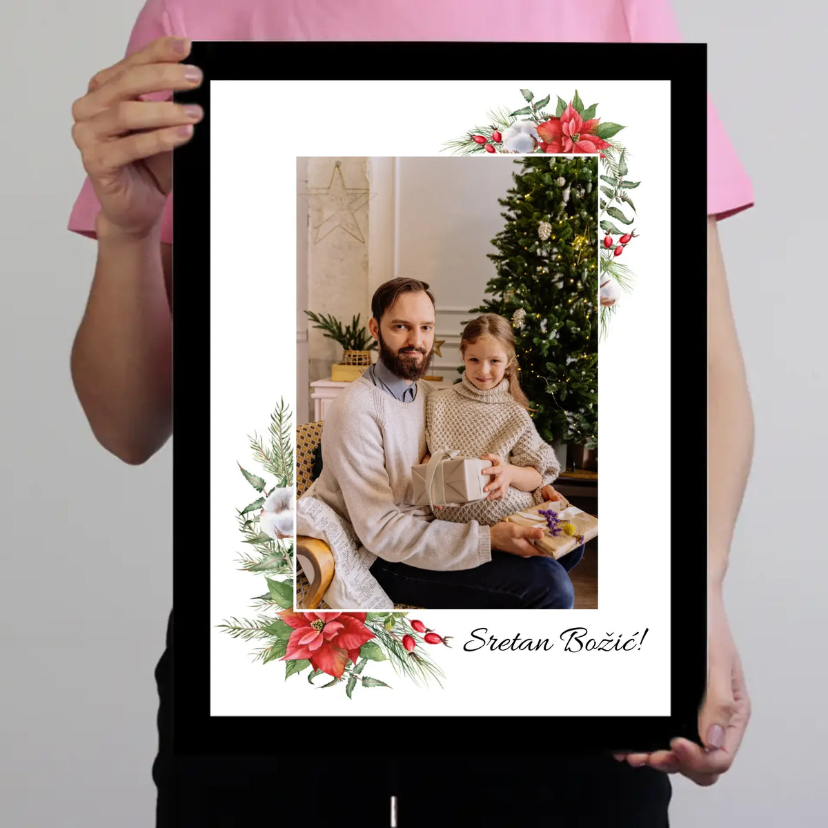 Božićni poklon – personalizirana zidna slika s vlastitom fotografijom