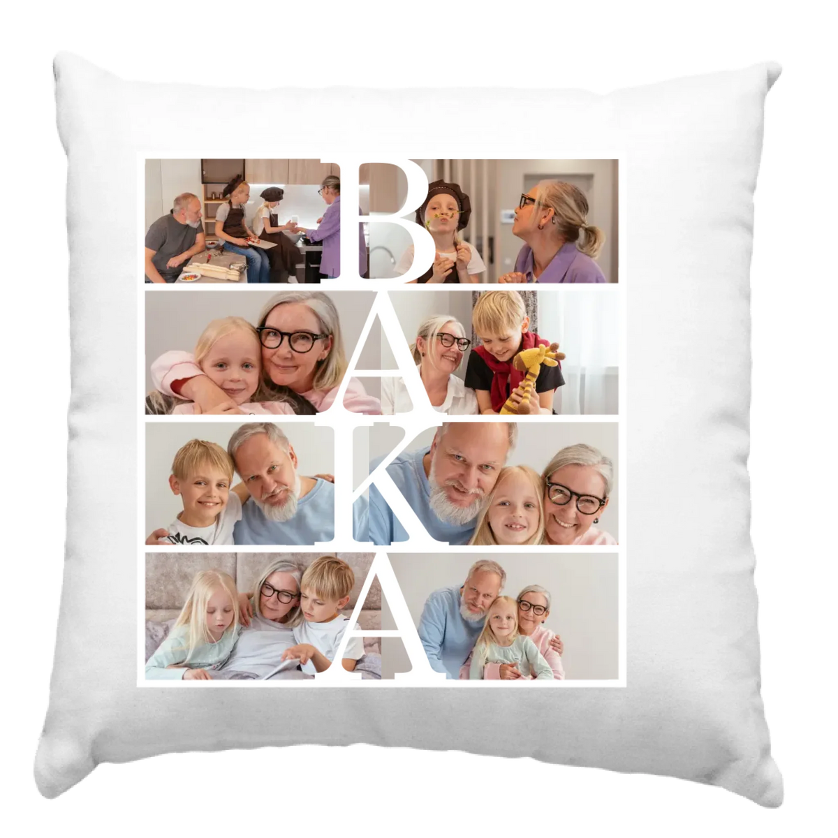 Personalizirani jastuk s fotografijom i natpisom „Baka”