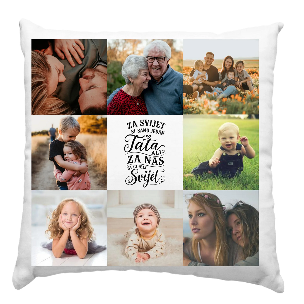 Jastuk „Za svijet si samo jedna tata” – s vlastitim fotografijama
