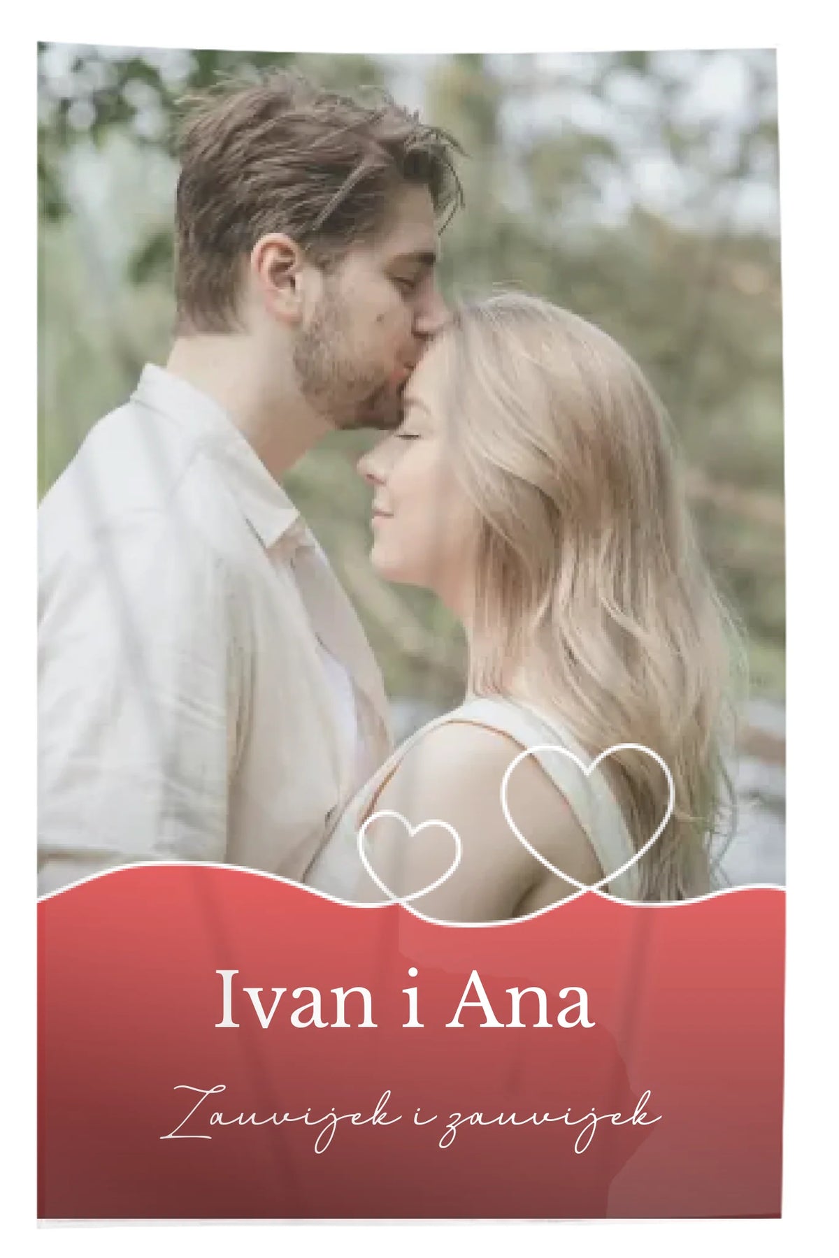 Personalizirana deka s fotografijom za parove i prilagodljivim natpisom