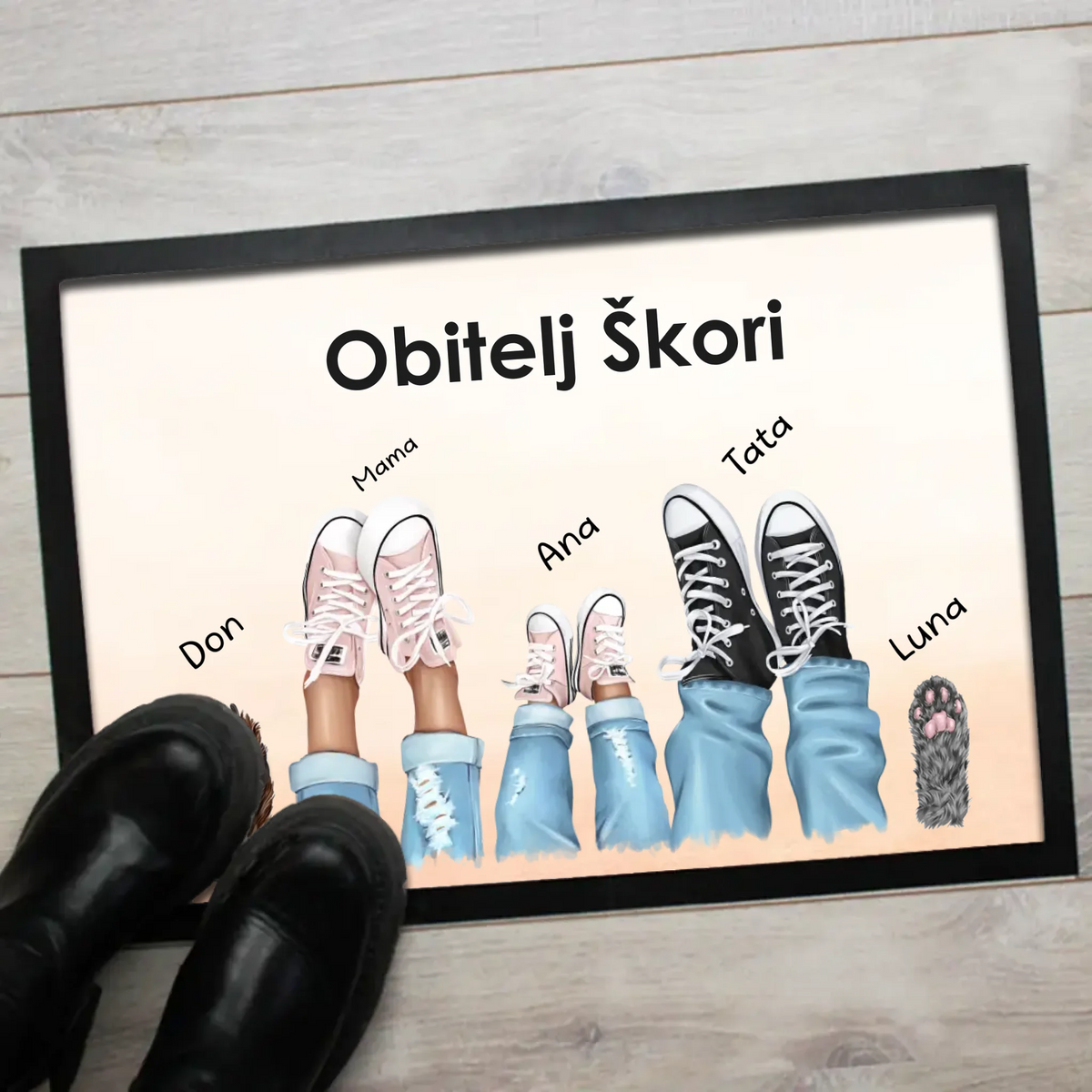 Personalizirani otirač s fotografijom i prilagodljivim natpisom