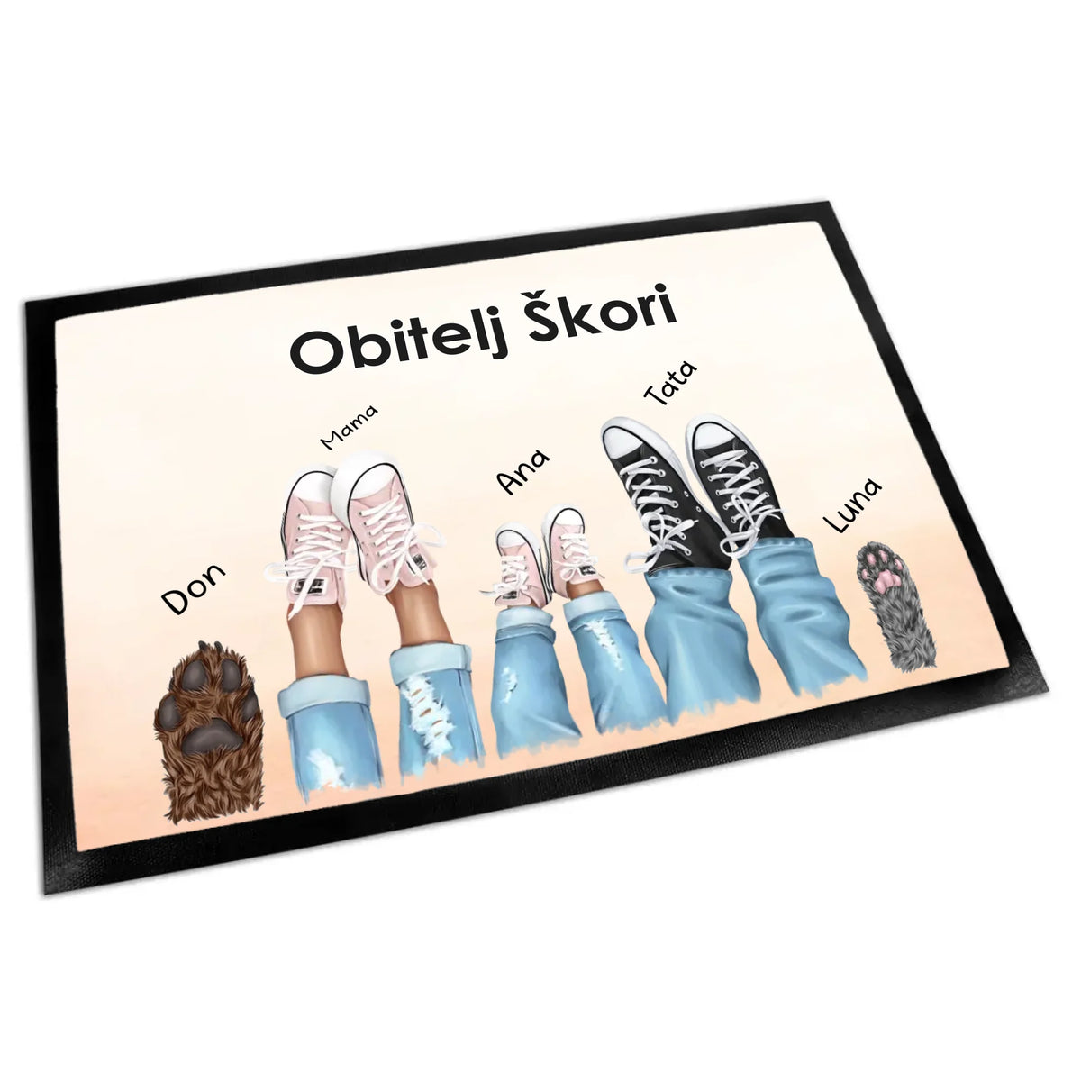 Personalizirani otirač s fotografijom i prilagodljivim natpisom