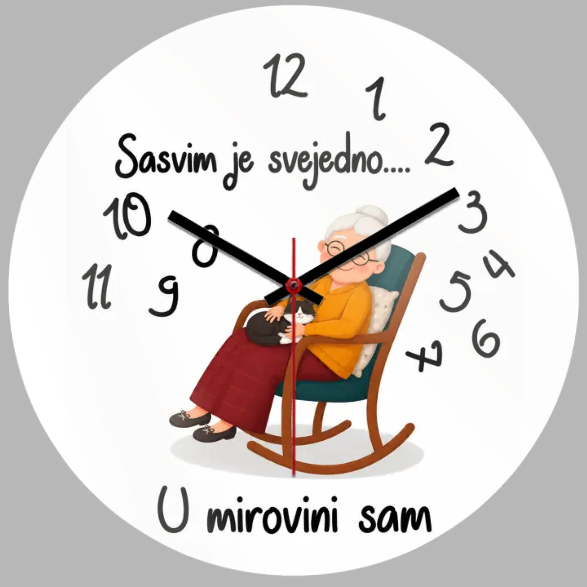 Smiješni poklon zidni sat za umirovljenike