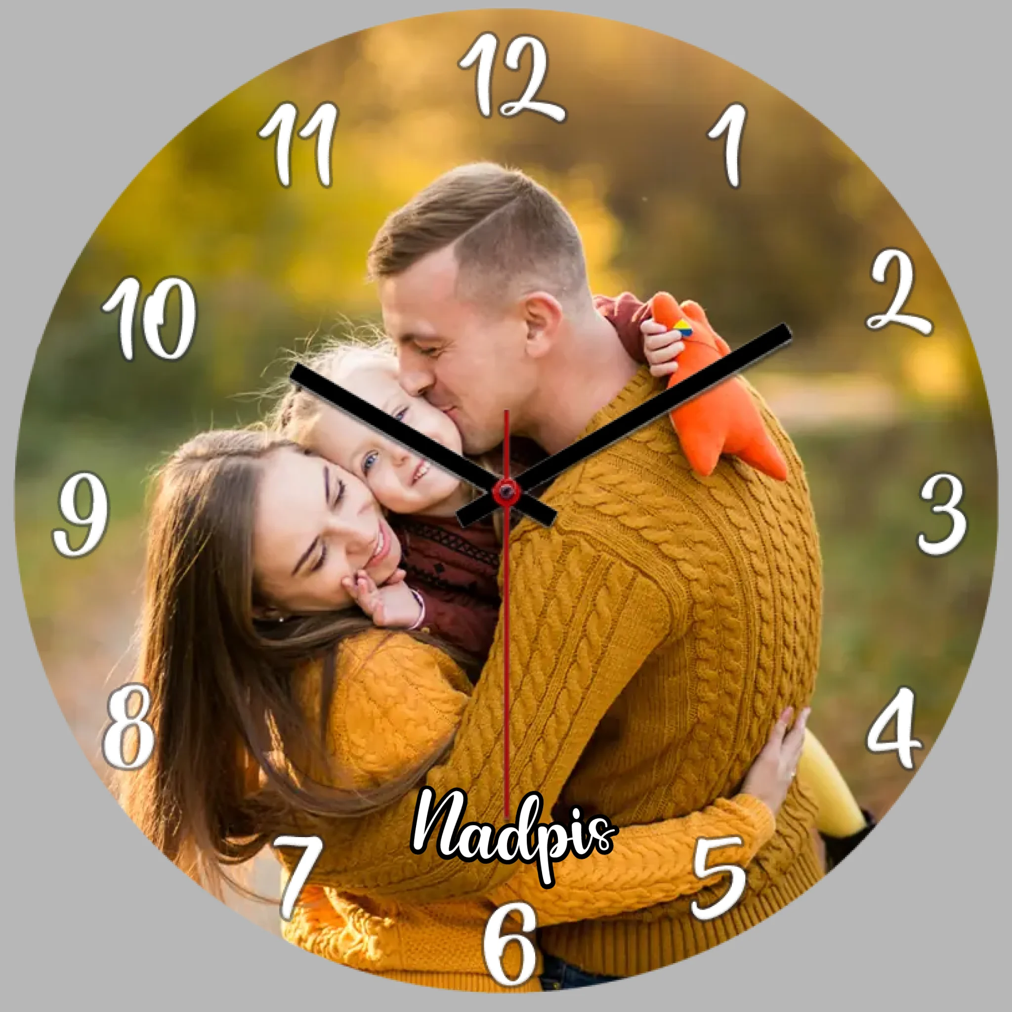 Personalizirani zidni sat od stakla